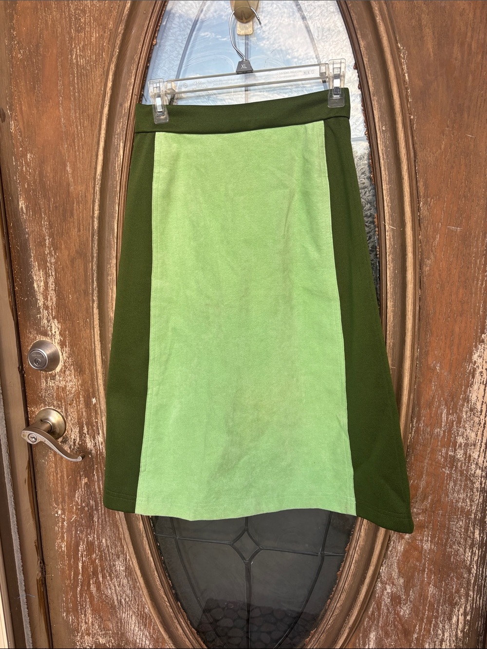 Handmade suede blend midi skirt! Size 6